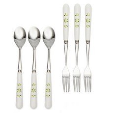 행남자기 라임 티스푼티포크6p 자기질 스테인레스304, 1개