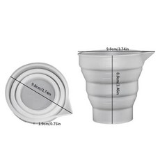 50-500ml 접이식 실리콘 측정 컵 DIY 에폭시 수지 쥬얼리 H에 대한 멀티 사양 휴대용 액체 용기 혼합, 250ml, 1개