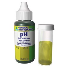General Hydroponics 일반 수경재배 pH 시험 지표 1온스, Kit