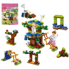 樂樂兄弟6合1袋裝積木，兒童創意拼裝玩具，兼容積木，提升想像力與動手能力, 1個