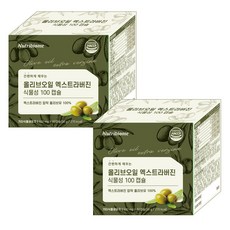 올리브오일 엑스트라버진 압착식물성 캡슐 100 스페인산 지중해 피쿠알 단일품종 냉압착, 2개, 60정