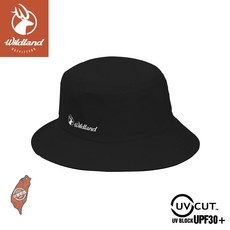 Wildland 荒野 中性雙面漁夫帽 抗UV UPF30+, 黑色