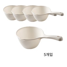 desiderio 다용도 욕실 목욕 물 바가지, 5개입, 화이트