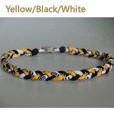 스포츠 야구선수 줄 목걸이 일본 골프 패션, 1개, 노란색 검정색 흰색 45cm