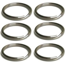 316 스테인레스 스틸 스쿠버 다이빙 스플릿 링 열쇠 고리 후크 루프 수영 다이버 야외 캠핑 장비 부착용 20 25 30mm 6 피스 6PC Round 30MM * 6개, 2) 6개 원형 30MM