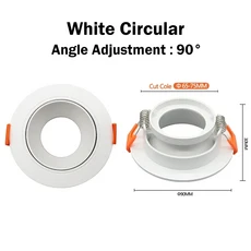 에너지 절약 LED 스포트라이트 따뜻한 조명 각도 조절식 회전 베이스 가정용 방향 지시등 7W DC 12V 2, 05 White circular, 05 1개