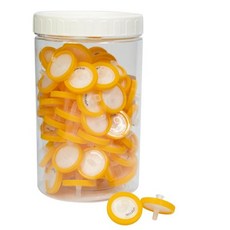 Labfil 주사기 필터 나일론 친수성 여과 0.45um 마이크론 기공 크기 25mm 멤브레인 직경 랩 디스크 비멸균 100개 팩, 25mm 0.45um, 1개