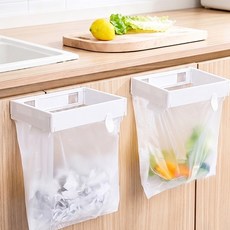 화장실 주방 접이식 부착식 비닐 거치대 휴지통 2개, 접이식걸이휴지통-2P