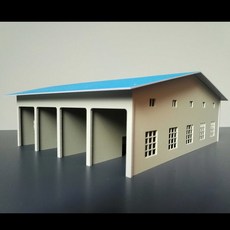 1:64 連結車/載運車車庫 1:87/1:76 比例火車/貨車倉庫 高質感塑料現貨, 1個