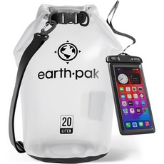 Earth Pak 방수 드라이 백팩 서바이벌, 5L, 투명