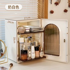 대용량 화장품정리함 투명 화장브러시 향수 수납함 화장대 서랍 수납, M. 뽑기 스타일 화이트
