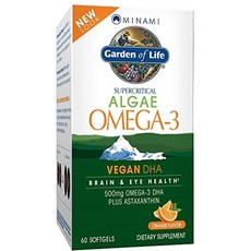 Garden of Life Omega- 3 DHA素食軟膠囊 橘子風味 500mg, 1罐, 60顆