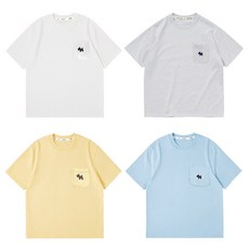 [특가 할인]아이도스 4색 4매 구성 아동 데일리 반팔 100% 면 주니어 남아 여아 공용 초등학생 순면 티셔츠 4P