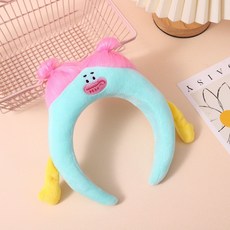 하루템 어글리 못난이 머리띠 머리카락 인스타 소품 파티 놀이동산 운동회 생일용, 1개, 민트