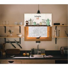 찍찍이 패브릭포스터 가리개커튼 34종 주방 창문 문 선반 바란스 공간분리, 32-동물2, 32-동물2_120x50