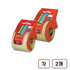 3M)포장용테이프(132/48mm*20m), 1세트, (갈색+투명)각2개씩 총4개
