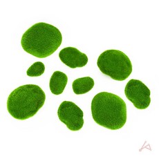 리버썸 수족관 모형 이끼 돌 세트 10입 장식용이끼 인조비단이끼