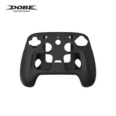 DOBE 遊戲手把矽膠保護套, 黑, 1個, DOBE steam矽膠套黑色配搖桿帽 TY-6807 黑