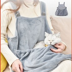 반려동물 이동가방 허그 슬링백 강아지 애견 이동가방 고양이 캐리어 외출 부드러운 앞치마 따뜻한 극세사, 그레이