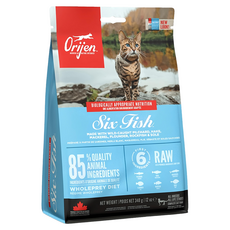 Orijen 歐睿健 台灣公司貨 全齡貓 無穀配方 乾飼料, 六種鮮魚, 340g, 1包