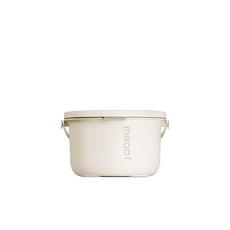 이하니 MEOOF 2세대 진공 사료통 강아지 고양이 항균 밀폐 사료보관통, 1개, 6L, 베이지 (분리칸포함)