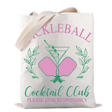 PWHAOO 피클볼 플레이어 토트백 칵테일 클럽 파티 선물 452436