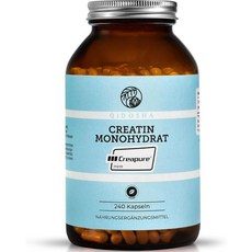 Creapure® 크레아틴 모노하이드레이트 by Qidosha® 240개 약사 유리병 캡슐당 750mg 각 배치별 실험실 테스트 독일 제조, Creapure® 크레아틴 모노하이드레이트 by Qi, 1개