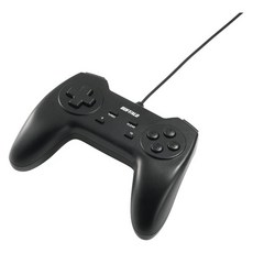 iBUFFALO 아이버팔로 BSGP1001BK USB 게임패드 10버튼 블랙, 1개, 상세페이지 참조
