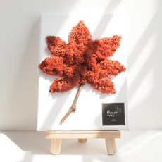 스칸디아모스 공기정화식물 액자 이젤 단풍 set 29cm 5컬러 인테리어 천연 이끼 장식 소품 플랜테리어, 시에나어텀, 1개