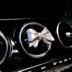 펄리본 차량용 석고방향제 자동차 신차선물 송풍구 차량용품 여성용, Q. 은색 활