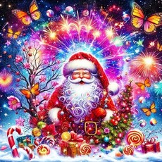 페인팅 산타클로스 만화 풀 키트 벽장식 모자이크 크리스마스 라인, 1. 5210