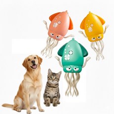 오브펫 움직이는 춤추는 오징어장난감 USB충전식 KC인증 강아지 고양이용, 1개, 핑크