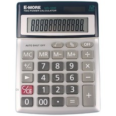 E-MORE 計算機 MS-120E 國家考試專用計算機 中型12位數, 銀色, 1個