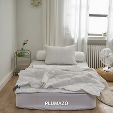 플루마즈오 여름 침대 스프레드 이불, 그레이 + 루밍