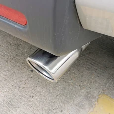 Accessoir de 자동차 배기 팁 노즐 머플러 파이프 끝 목구멍 toyota 호환 FJ Cruiser 용 스테인레스 스틸, 02 SILVER