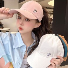 로고 볼캡 포니테일 야구모자 캐주얼 패션 여자 여성 여성야구모자 데일리 여름 메쉬, 단일, 블랙