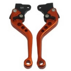 오토바이 브레이크 핸들 오토바이 수정 CNC 클러치 드럼 브레이크 레버 핸들 CG125 용 조절 식 핸들 바 세, 04 Orange, 1개