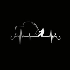 하트 비트 낚시 자동차 스타일링 재미있는 장식 스티커 데칼 오토바이, 6. Chrome Silver