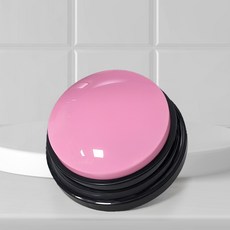 【錄音款 升級版】寵物訓練鈴 語音按鍵發聲盒 可重複錄製30秒 狗狗貓咪訓練互動, 粉色, 1個