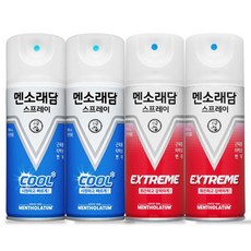 멘소래담 스프레이-에스 쿨 파스 180mlx2개+익스트림 180mlx2개, 1세트, 4개입