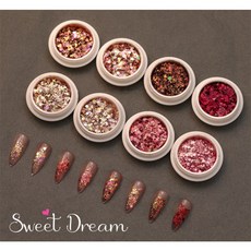 美甲亮片 美拉德特調亮片套組。歐泊粉。偏光粉。彩光粉。璀璨粉。雲錦粉亮片, 1個