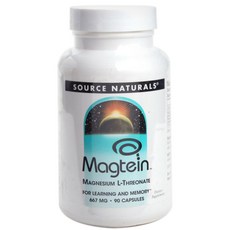 SOURCE NATURALS L-蘇糖酸鎂膠囊 667mg, 90顆, 1罐