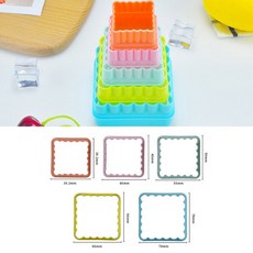 크리스마스 베이킹 눈송이 산타 패턴 무늬 별 밀대 커팅, 스퀘어 다이싱 5종 양면 사용 가능