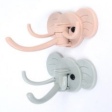 부착식 코끼리 모양 3단 후크, 1개, 기타