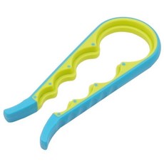 【 199出貨】加厚創意多功能四合一開瓶器 大小罐頭瓶四位開罐器 防滑擰瓶蓋起子, 藍黃, 1個