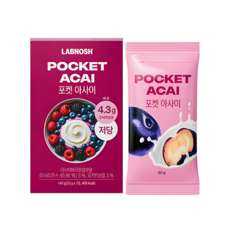 랩노쉬 저당 포켓 아사이볼 요거트, 2개, 7회분