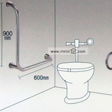 장애인 어르신 화장실 욕실 안전 보조 손잡이 L형, 2)L형/600X900/우/DS, 1개