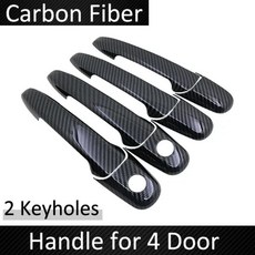 자동차 문짝 핸들 커버 섬유 보호 스티커, 2. 4Handle 2 Keyholes, 기본
