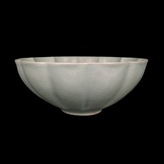 博古珍藏 宋代汝窯青瓷梅花口碗 早期收藏 老件瓷器, 1個, 青瓷