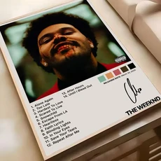음악 앨범 스타 T-The Weeknd 포스터 방수 HD 벽 아트 데칼 셀프 접착식 미적 장식 홈 리빙용, 02 21X30cmNoframe, 14 Black12
